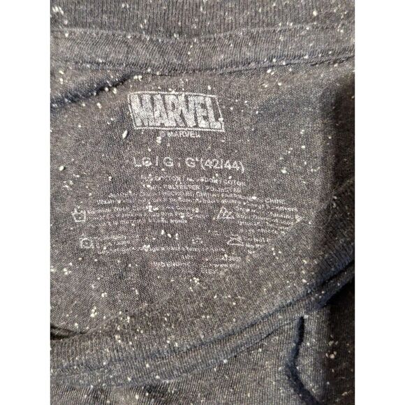 Marvel The Mighty Captain Marvel Graphic T-shirt Gray Large Speckle Unisex - Picture 2 of 4